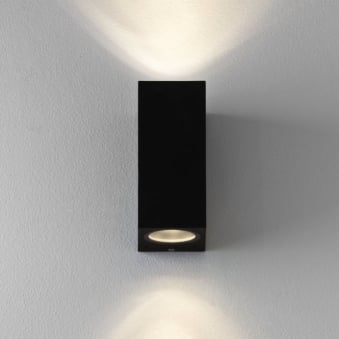 Chios 150 IP44 Exterior Up and Down Wall Light in Black