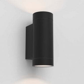 Dartmouth Twin GU10 IP54 Exterior Wall Light in Black