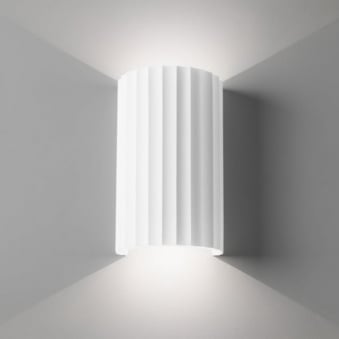Kymi 220 Wall Light Finished in White Plaster