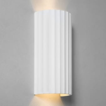 Kymi 300 Wall Light Finished in White Plaster