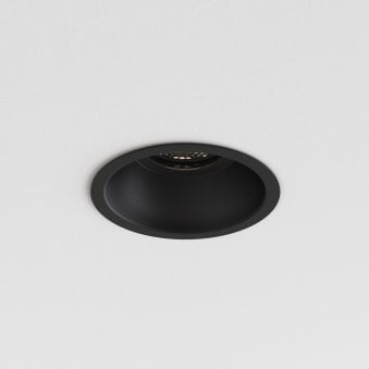 Minima Slimline Round Fixed Fire-Rated IP65 Downlight in Matt Black