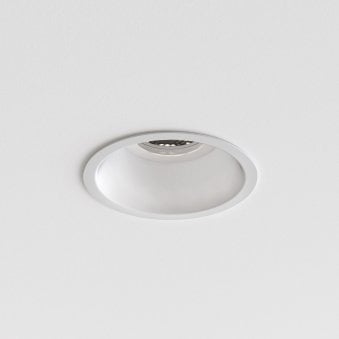 Minima Slimline Round Fixed Fire-Rated IP65 Downlight in Matt White