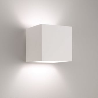 Pienza 165 E27 White Plaster Wall Light