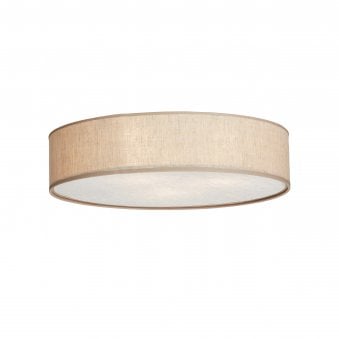 Soft Linen 600mm Ceiling Light In Natural Linen