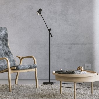 Tyson Tilt Floor Lamp in Black