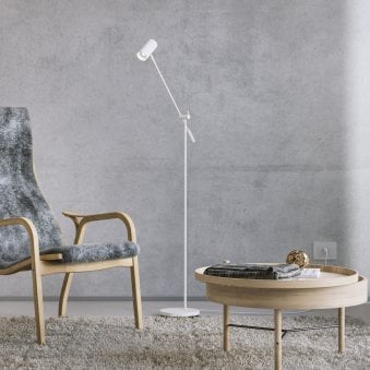 Tyson Tilt Floor Lamp in White