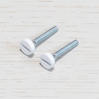 A Pair of Replacemmt Coin Caps with Screws For Switches in White