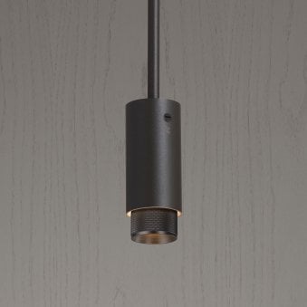 Exhaust Single Drop Pendant Spotlight in a Graphite Finish with Smoked Bronze Detail