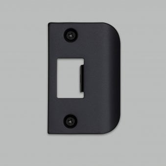 D Shaped Strike Plate in Black