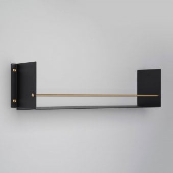 Girder Kitchen Shelf in Black & Brass