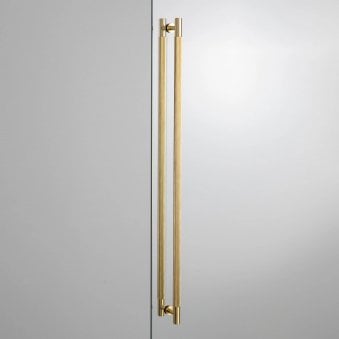 Double Sided Knurled Closet Bar Handle In Solid Brass