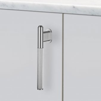 Knurled L-Bar Cabinet Handle In Solid Steel