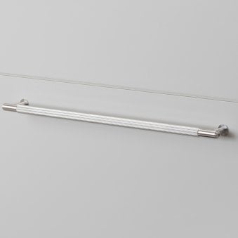 Linear Knurled Large Pull Bar Cabinet Handle In Solid Steel