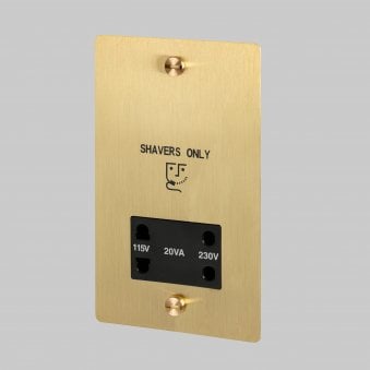 Shaver Socket in Solid Brass