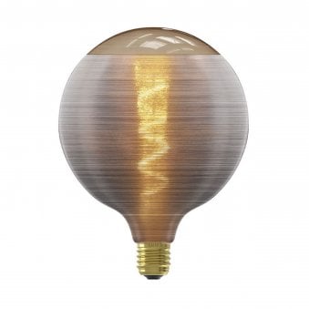 E27 Silk Dimmable Spiral Filament Grey 125mm LED Globe 4W 1800K 800lm