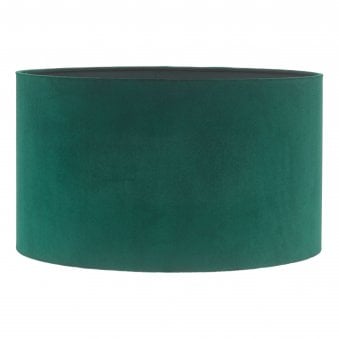 Akavia 35cm Velvet Drum Shade In Green
