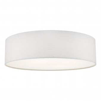 Cierro Medium Semi-Flush Ceiling Light In Ivory With Frosted Diffuser