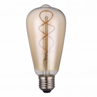 E27 Vintage Dimmable Extra Warm White Loop Filament Pear Shaped LED 4W 1800K 160lm