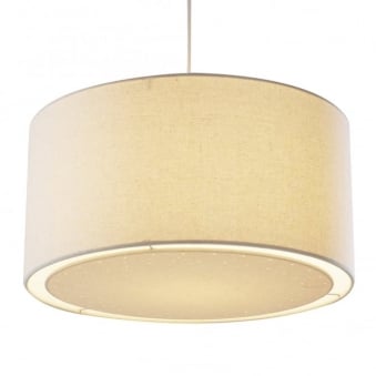 Edward Easy Fit Cream Fabric Shade with Diffuser