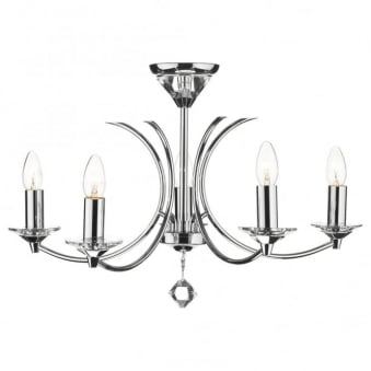Ex Display Medusa 5 Light Pendant in Polished Chrome