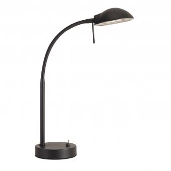 Bamberg Satin Black Adjustable Table Lamp
