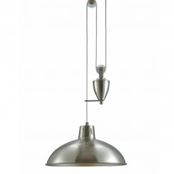 Wellington Rise & Fall Pendant In Satin Nickel