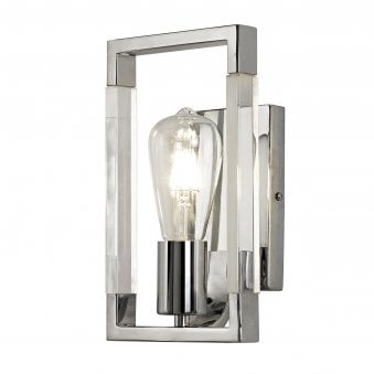 Canto Single Lamp Wall Light in Polished Nickel