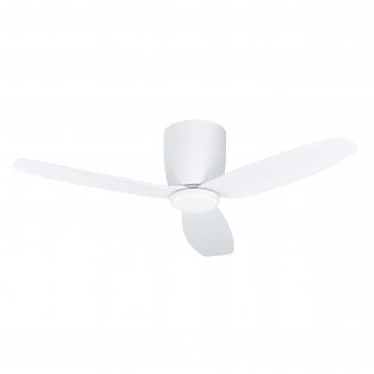 Bavaro Ceiling Fan & 15w LED Light in White