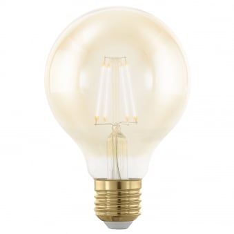 E27 Amber Dimmable Extra Warm 80mm Globe LED 4W 1700K 300lm