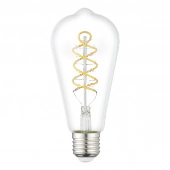 E27 Dimmable Warm White Pear Shaped Spiral Filament LED 7.3W 2700K 806lm