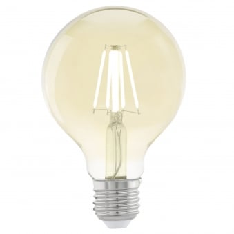 E27 Extra Warm White Amber 80mm Globe LED 4W 2200K 350lm