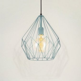 Carlton Pine Open Cage Pendant Light