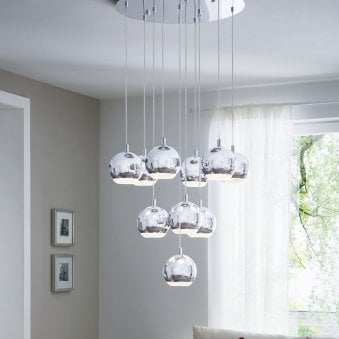 Conessa Ten Drop Pendant in Chrome