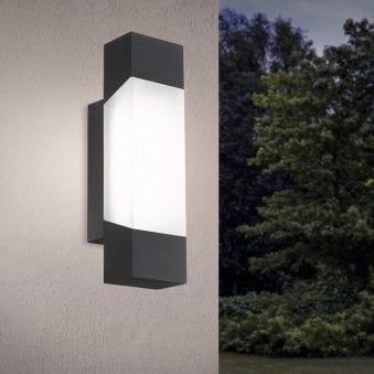 Gorzano IP44 LED Outdoor Wall Light in Anthracite