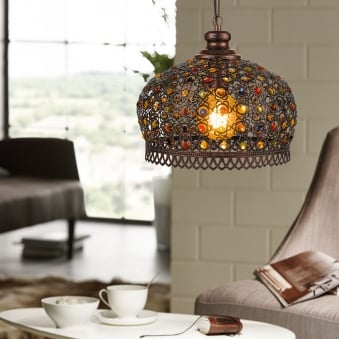 Jadida Antique Copper Pendant Light 330