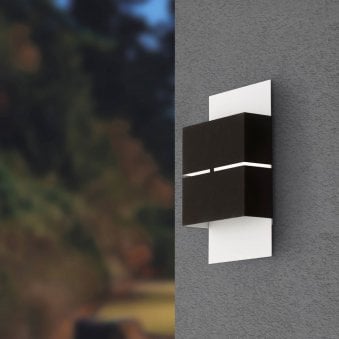 Kibea Anthracite and White Galvanised Steel LED Wall Light