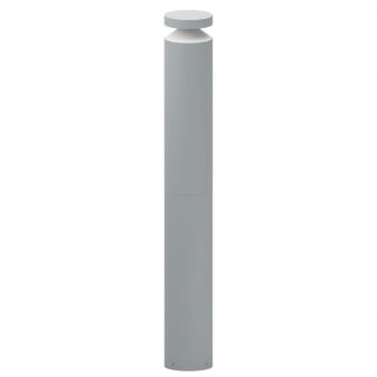 Melzo LED IP44 Outdoor Post Light in Silver
