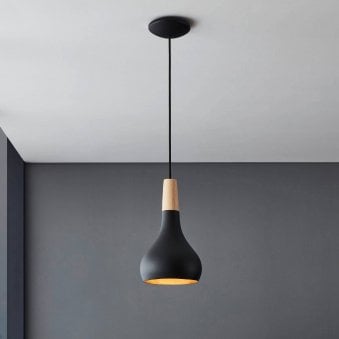Sabinar Small Steel Pendant Light in Black