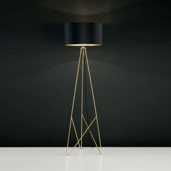 Camporale Black and Gold Floor Light