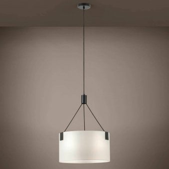 Tortola Single Drop Pendant Light in Black and White