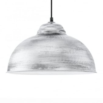 Truro 2 Antique Silver Finish Vintage Steel Pendant