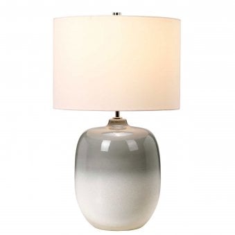 Chalk Farm Table Lamp with an Ivory Faux Silk Drum Shade