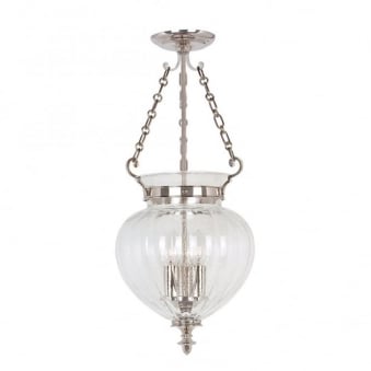 Finsbury Park Polished Nickel Medium Ceiling Lantern