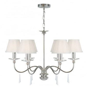 Finsbury Park Six Arm Polished Nickel Chandelier