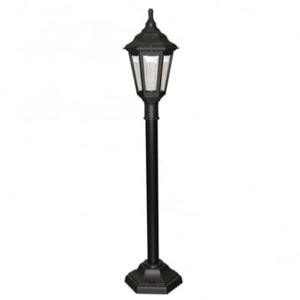 Kinsale 6 Sided Pillar Light in Black