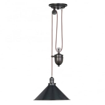 Provence Old Bronze Rise and Fall Pendant Light