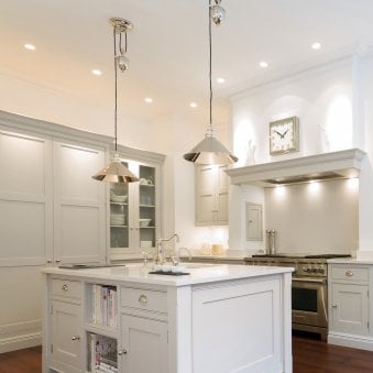 Provence Polished Nickel Rise and Fall Pendant Light