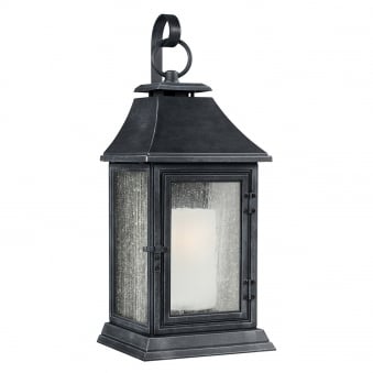 Shepherd Extra Large Coastal Wall Lantern in Dark Weathered Zinc