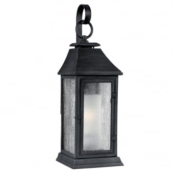 Shepherd Medium Coastal Wall Lantern in Dark Weathered Zinc
