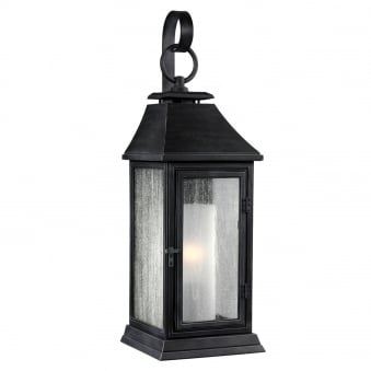Shepherd Small Coastal Wall Lantern in Dark Weathered Zinc